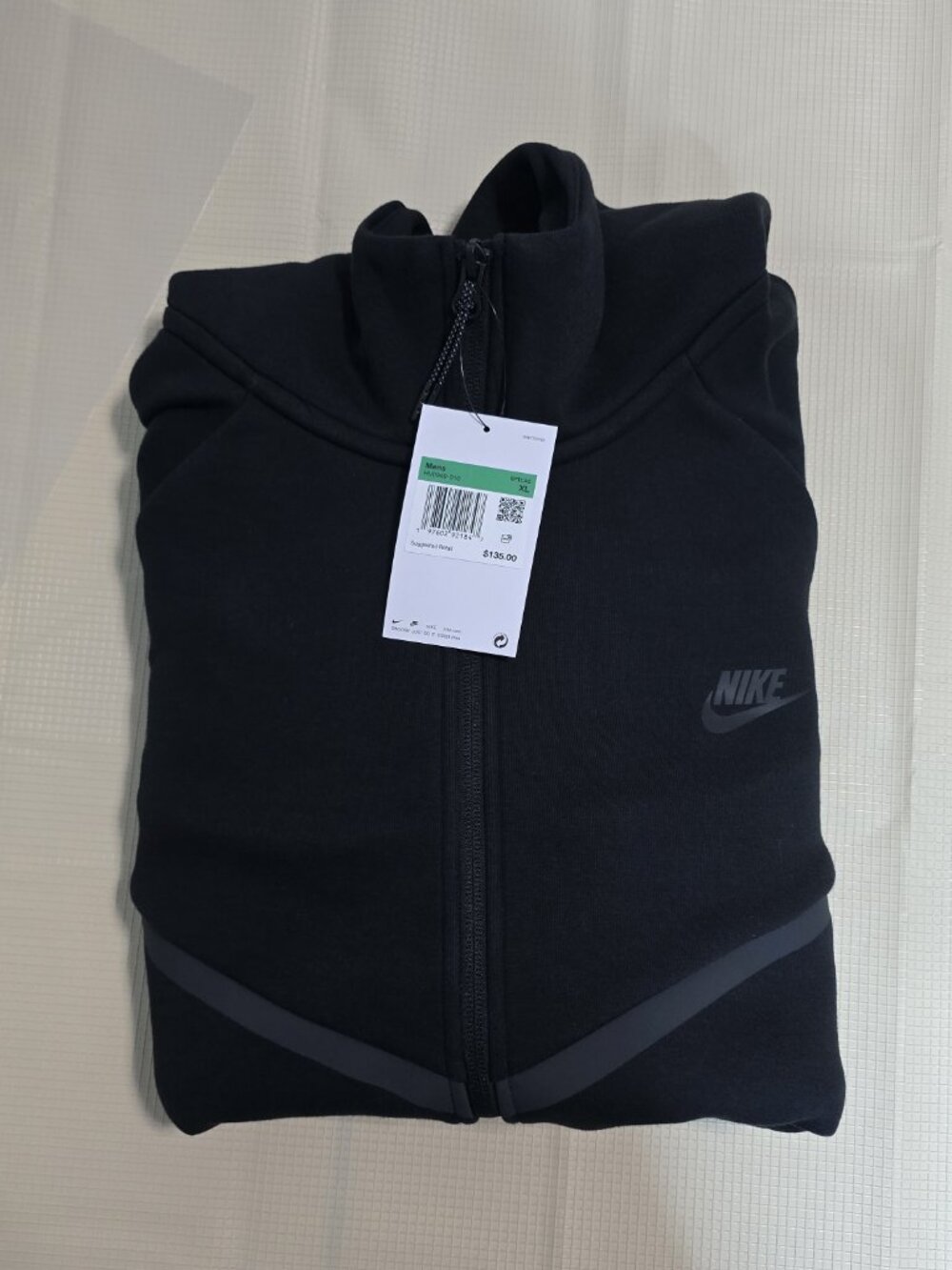 Nike Sportswear Tech Fleece Full Zip Jacket Hoodie Black HV0949-010 Men XL-2XL - Picture 14 of 16